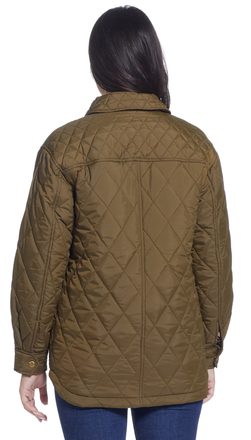 QUILTED SHACKET WITH PRINTED LINING - Image 2