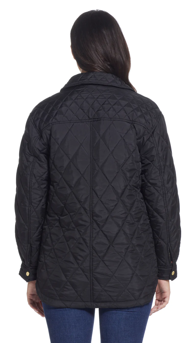 QUILTED SHACKET WITH PRINTED LINING - Image 7