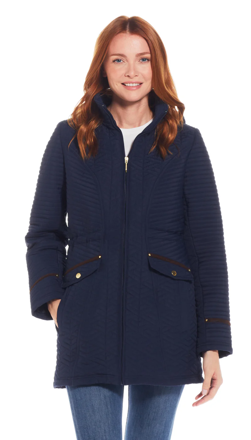 QUILTED WALKER WITH FAUX SUEDE DETAILS - Image 10