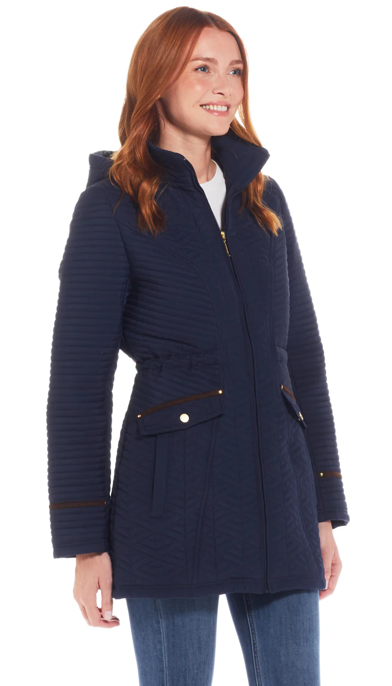 QUILTED WALKER WITH FAUX SUEDE DETAILS - Image 12