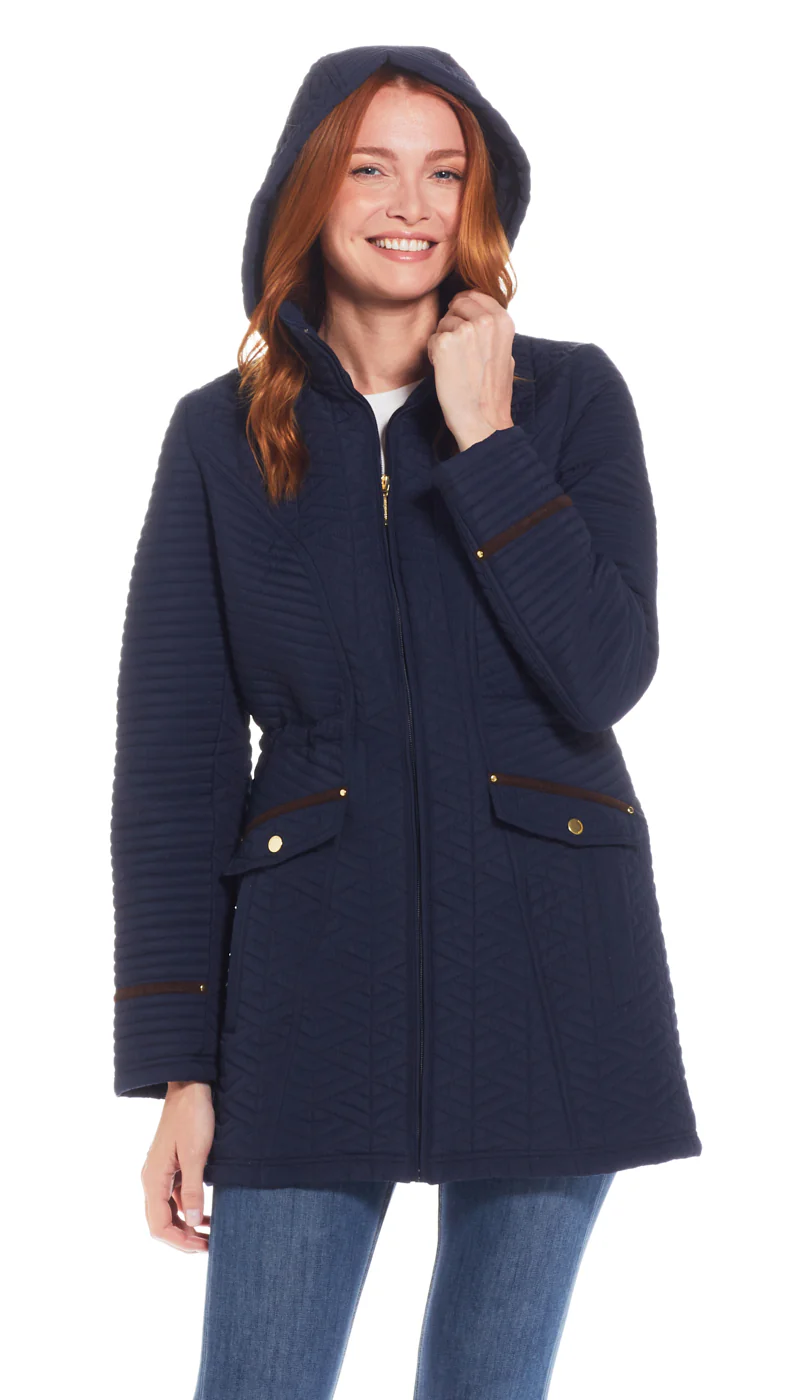QUILTED WALKER WITH FAUX SUEDE DETAILS - Image 13