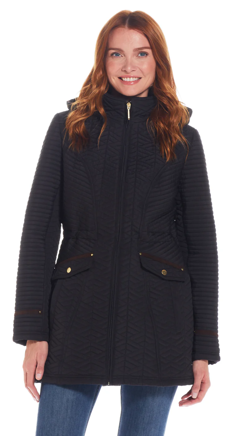 QUILTED WALKER WITH FAUX SUEDE DETAILS - Image 19