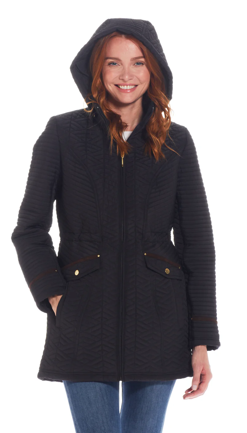 QUILTED WALKER WITH FAUX SUEDE DETAILS - Image 25
