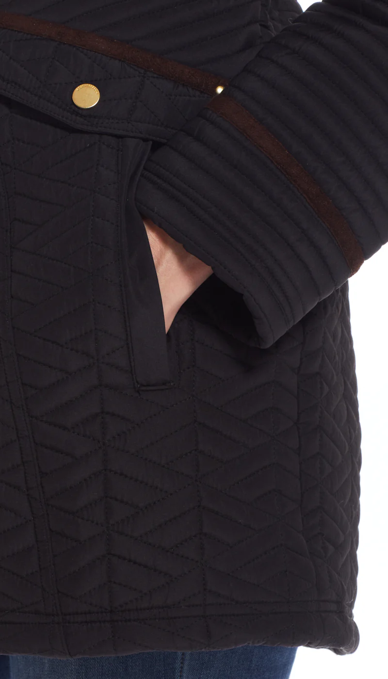 QUILTED WALKER WITH FAUX SUEDE DETAILS - Image 27