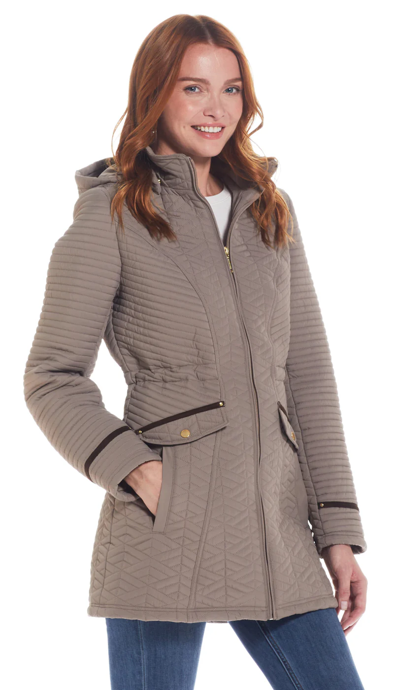 QUILTED WALKER WITH FAUX SUEDE DETAILS - Image 4