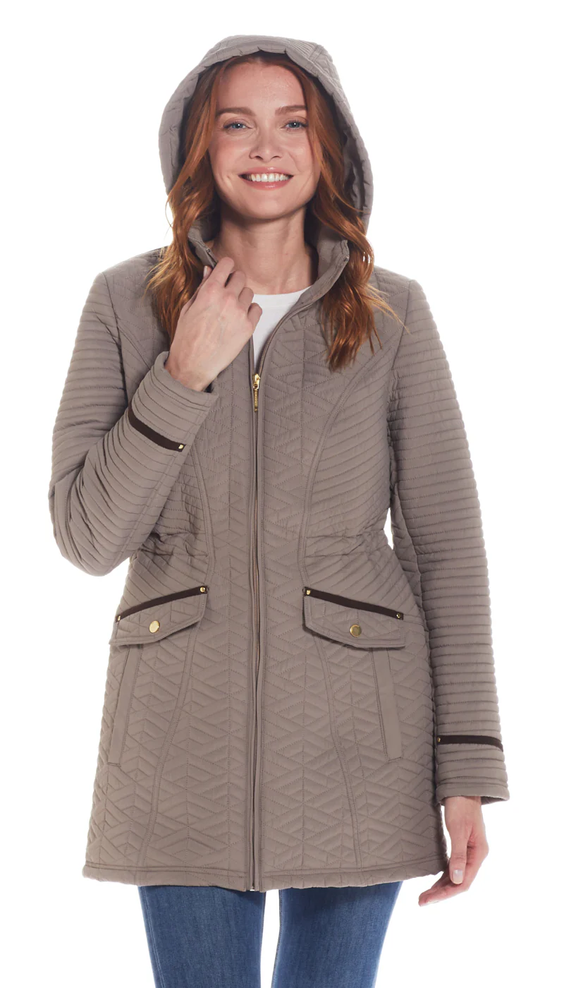 QUILTED WALKER WITH FAUX SUEDE DETAILS - Image 5