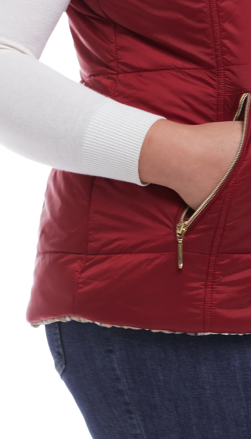 REVERSIBLE PLAID QUILTED VEST - Image 19