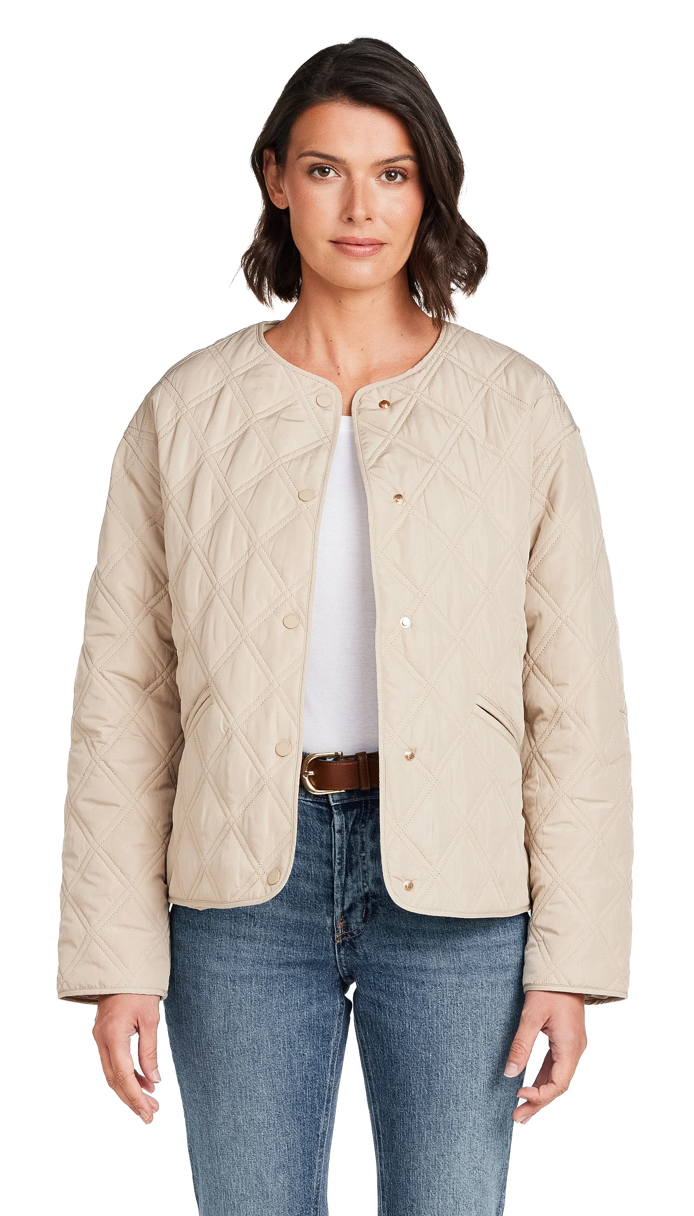 COLLARLESS QUILTED JACKET - Image 13