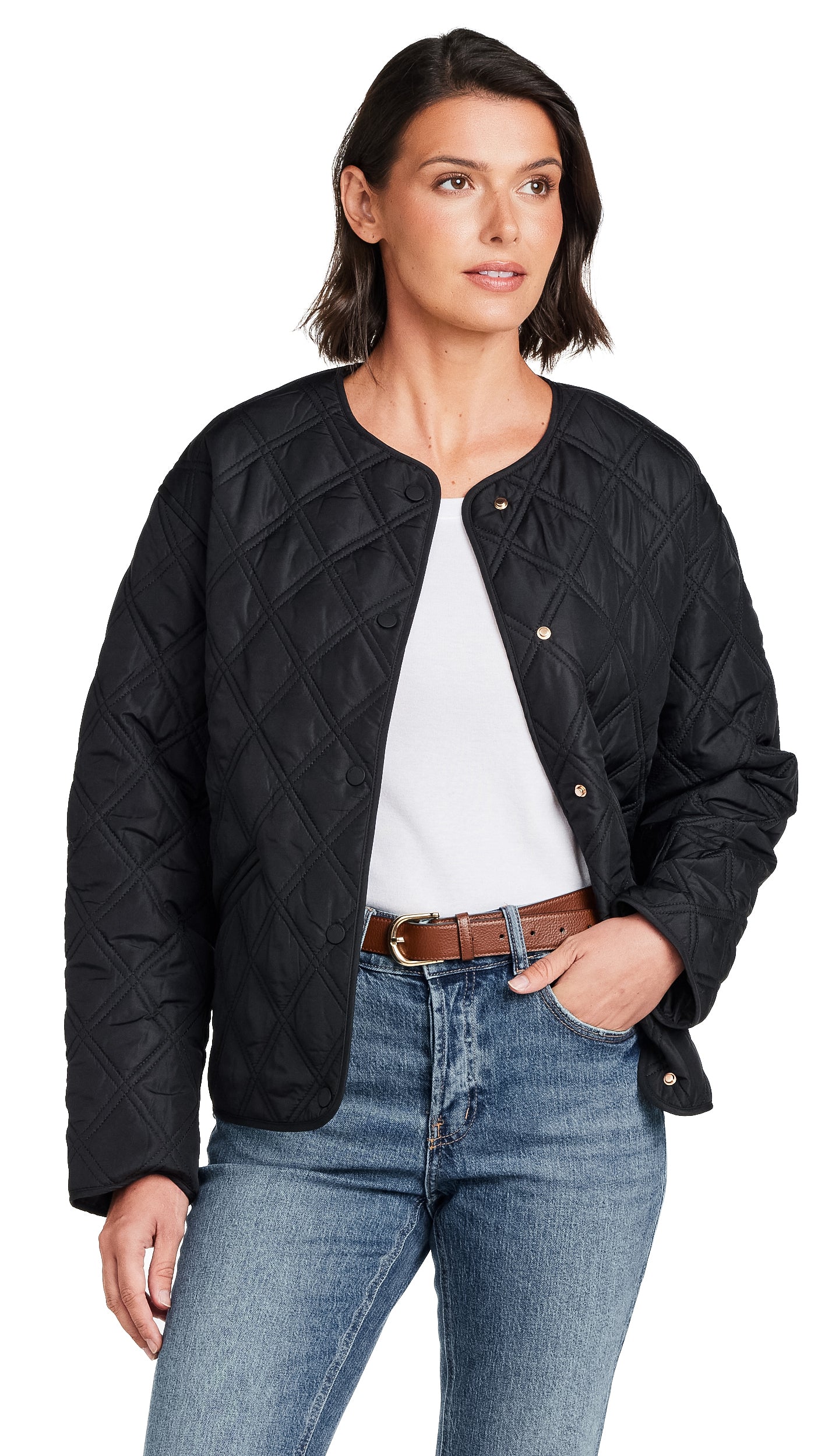 COLLARLESS QUILTED JACKET - Image 6