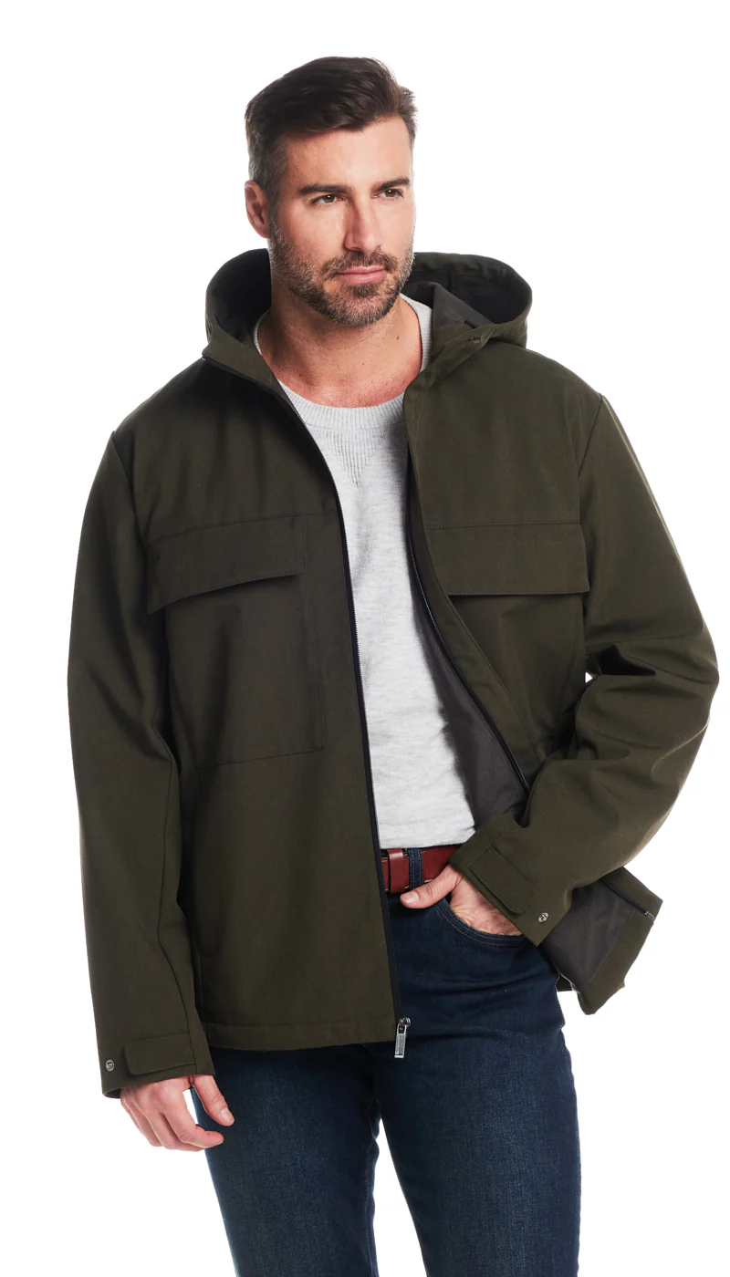 UNLINED HOODED SOFT SHELL SHIRT JACKET - Image 10
