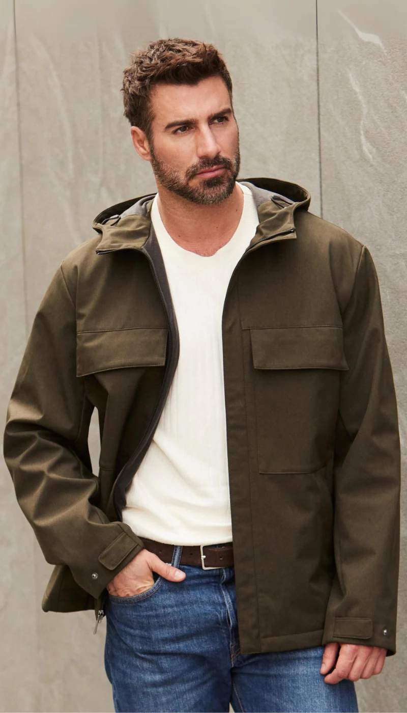 UNLINED HOODED SOFT SHELL SHIRT JACKET - Image 11