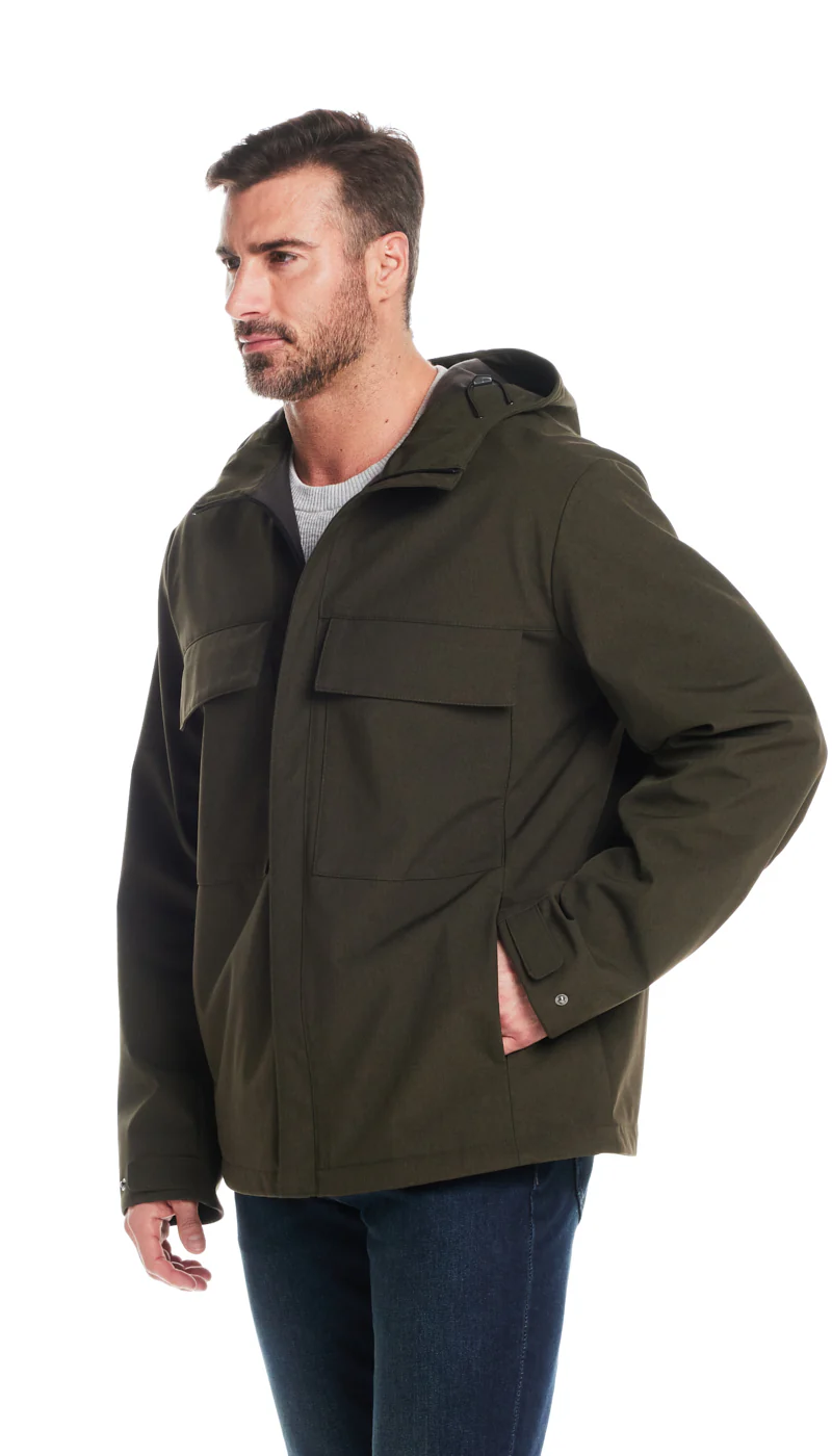 UNLINED HOODED SOFT SHELL SHIRT JACKET - Image 13