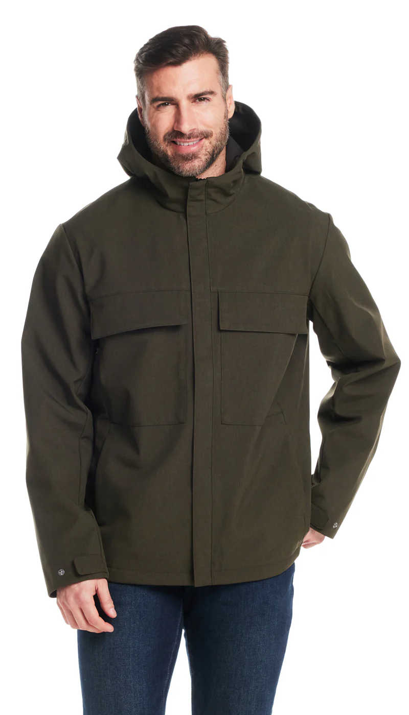 UNLINED HOODED SOFT SHELL SHIRT JACKET - Image 14
