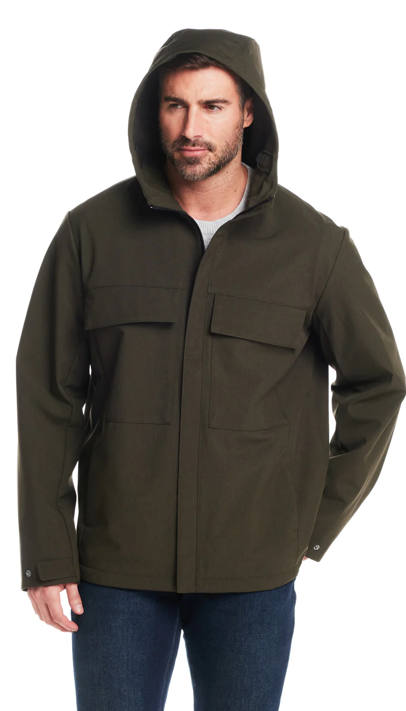 UNLINED HOODED SOFT SHELL SHIRT JACKET - Image 19