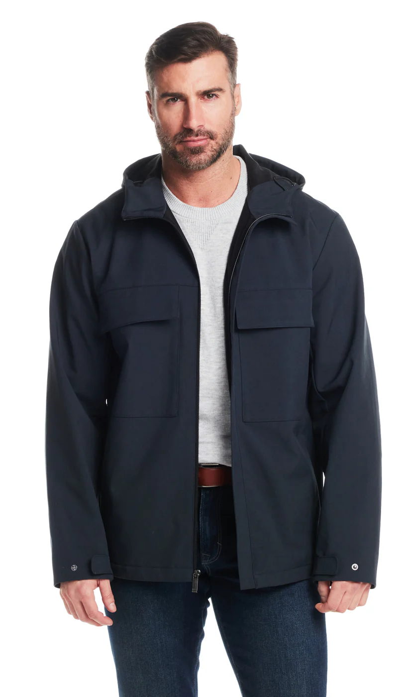 UNLINED HOODED SOFT SHELL SHIRT JACKET - Image 21