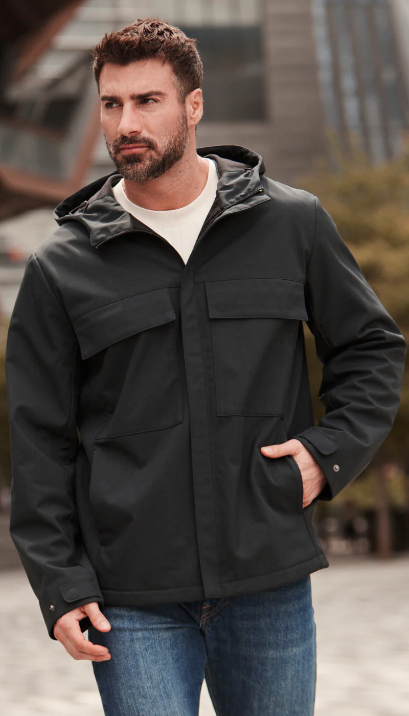 UNLINED HOODED SOFT SHELL SHIRT JACKET - Image 22