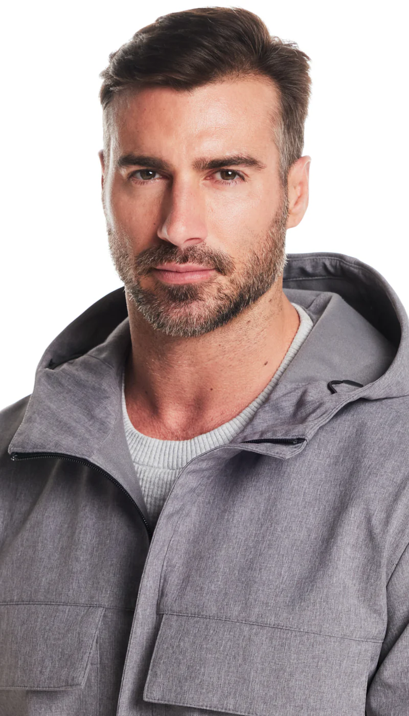 UNLINED HOODED SOFT SHELL SHIRT JACKET - Image 7