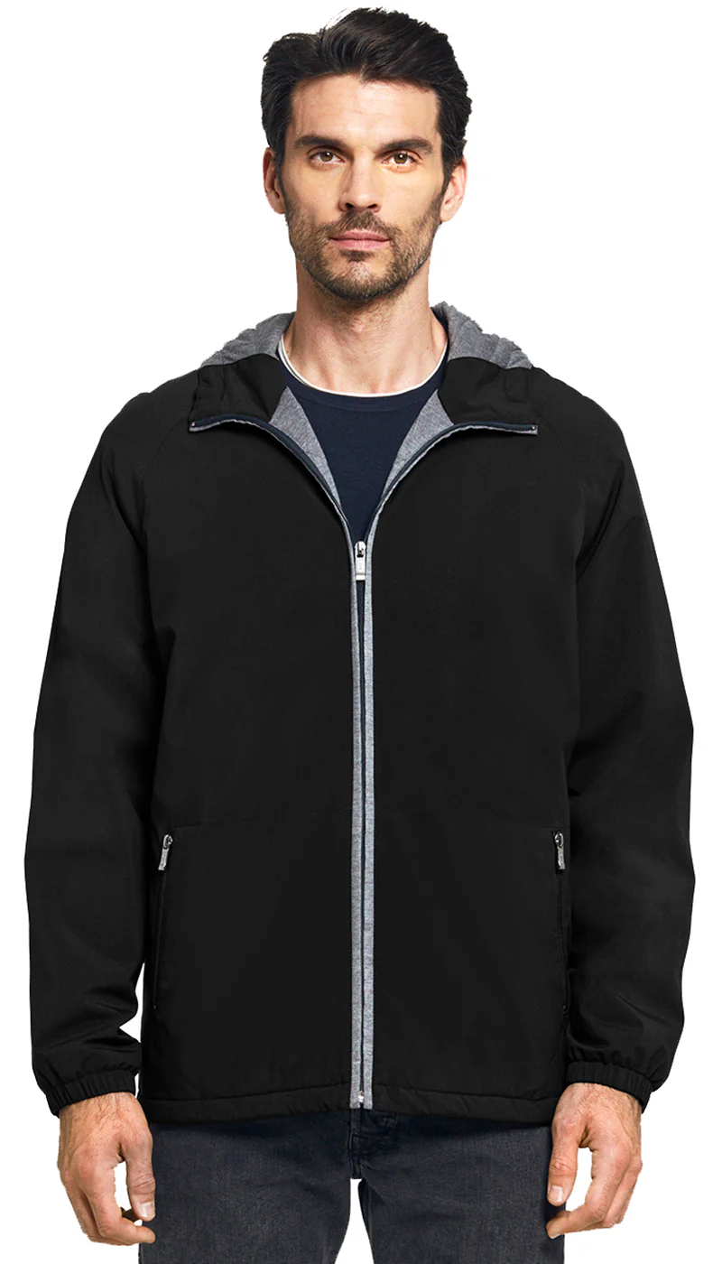 Weatherproof Men's Lightweight Hooded Ultra Stretch Water Resistant Windbreaker Jacket - Image 6