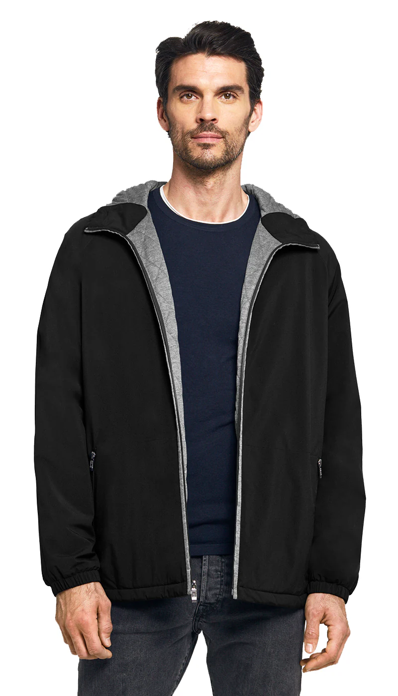 Weatherproof Men's Lightweight Hooded Ultra Stretch Water Resistant Windbreaker Jacket - Image 7