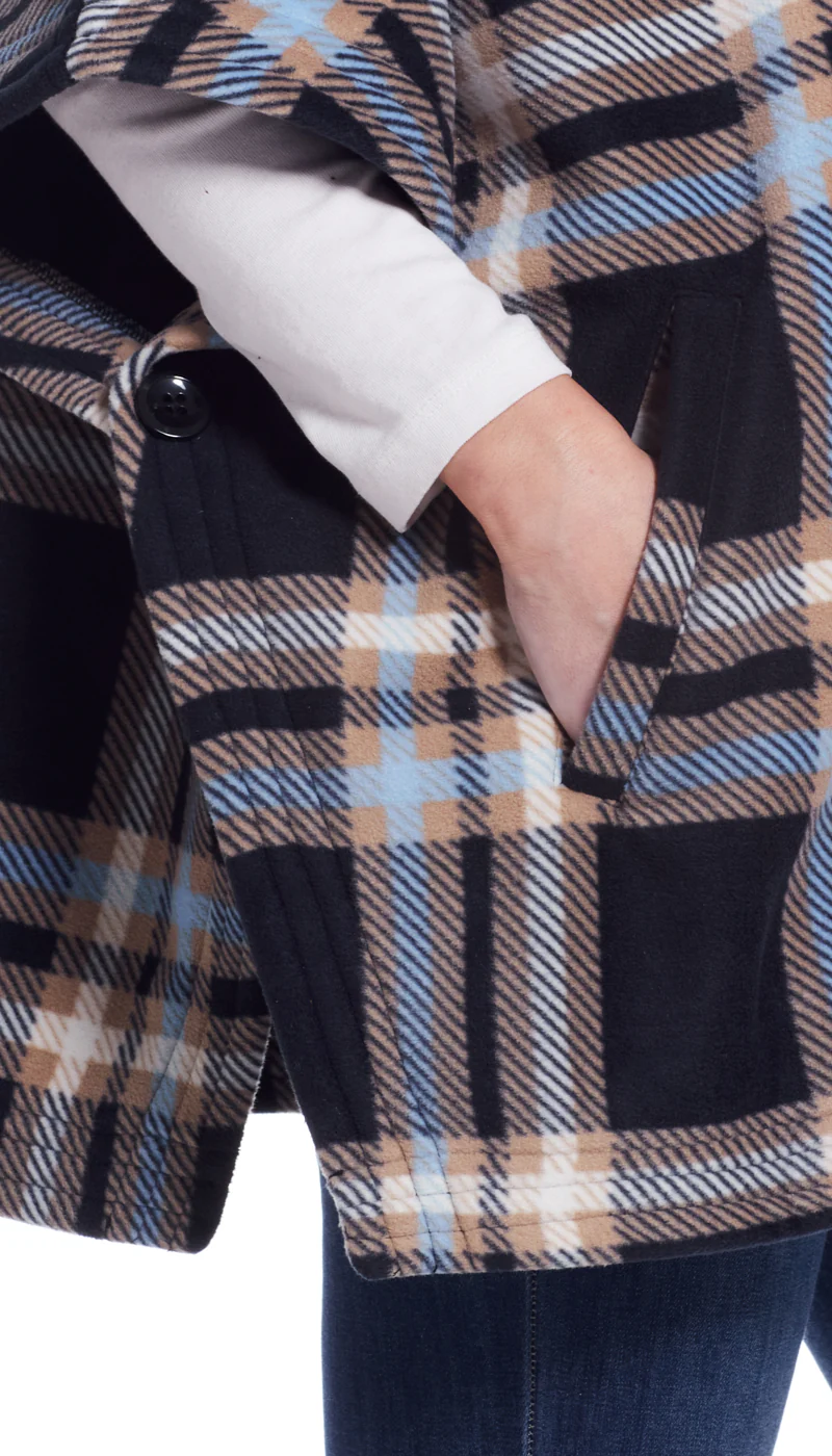 ZIP FLEECE PONCHO - Image 6