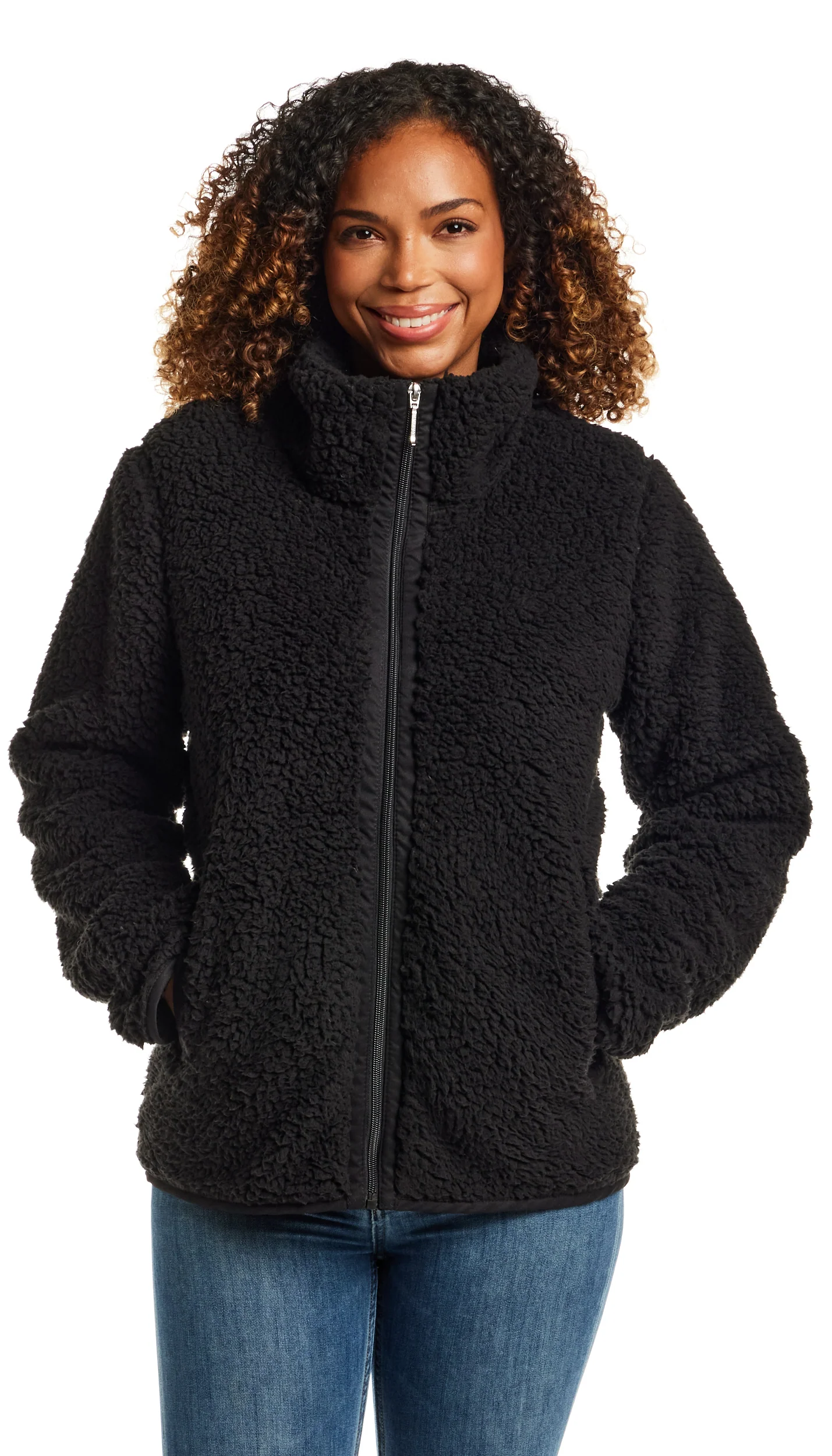 ZIPPER FRONT BONDED SHERPA FLEECE - Image 11