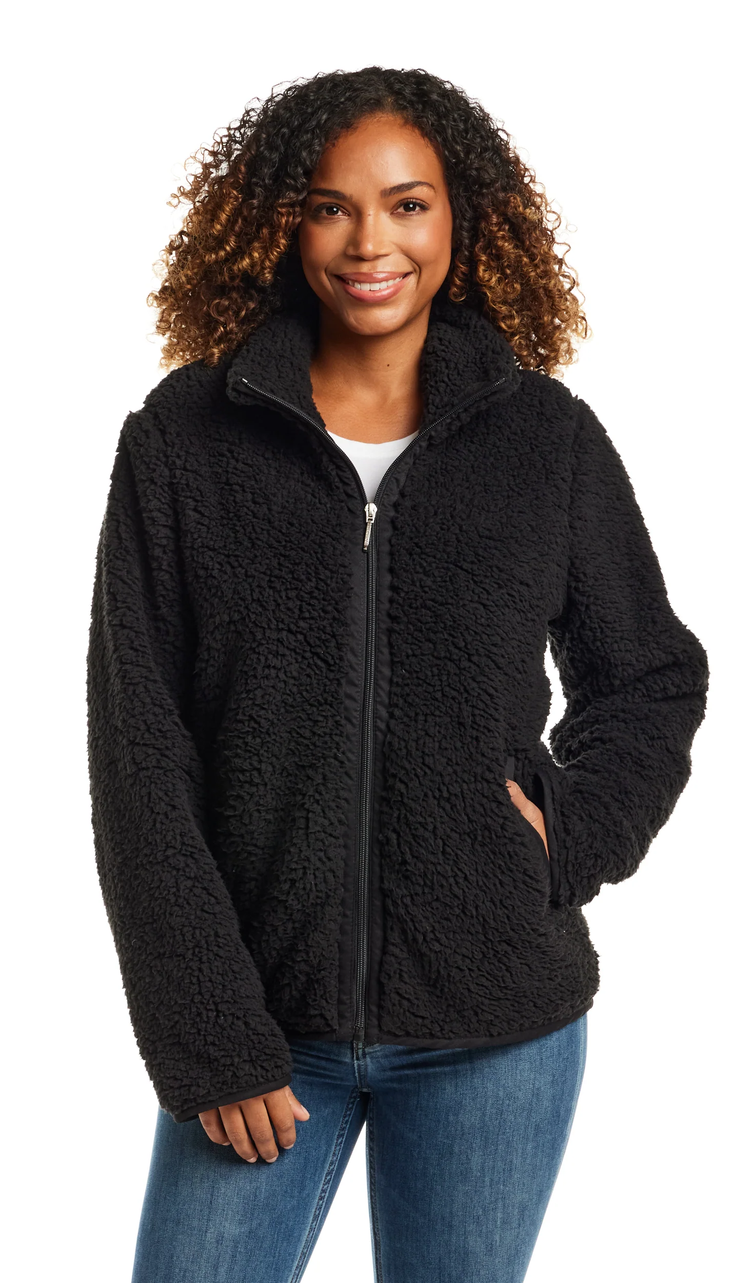 ZIPPER FRONT BONDED SHERPA FLEECE - Image 12