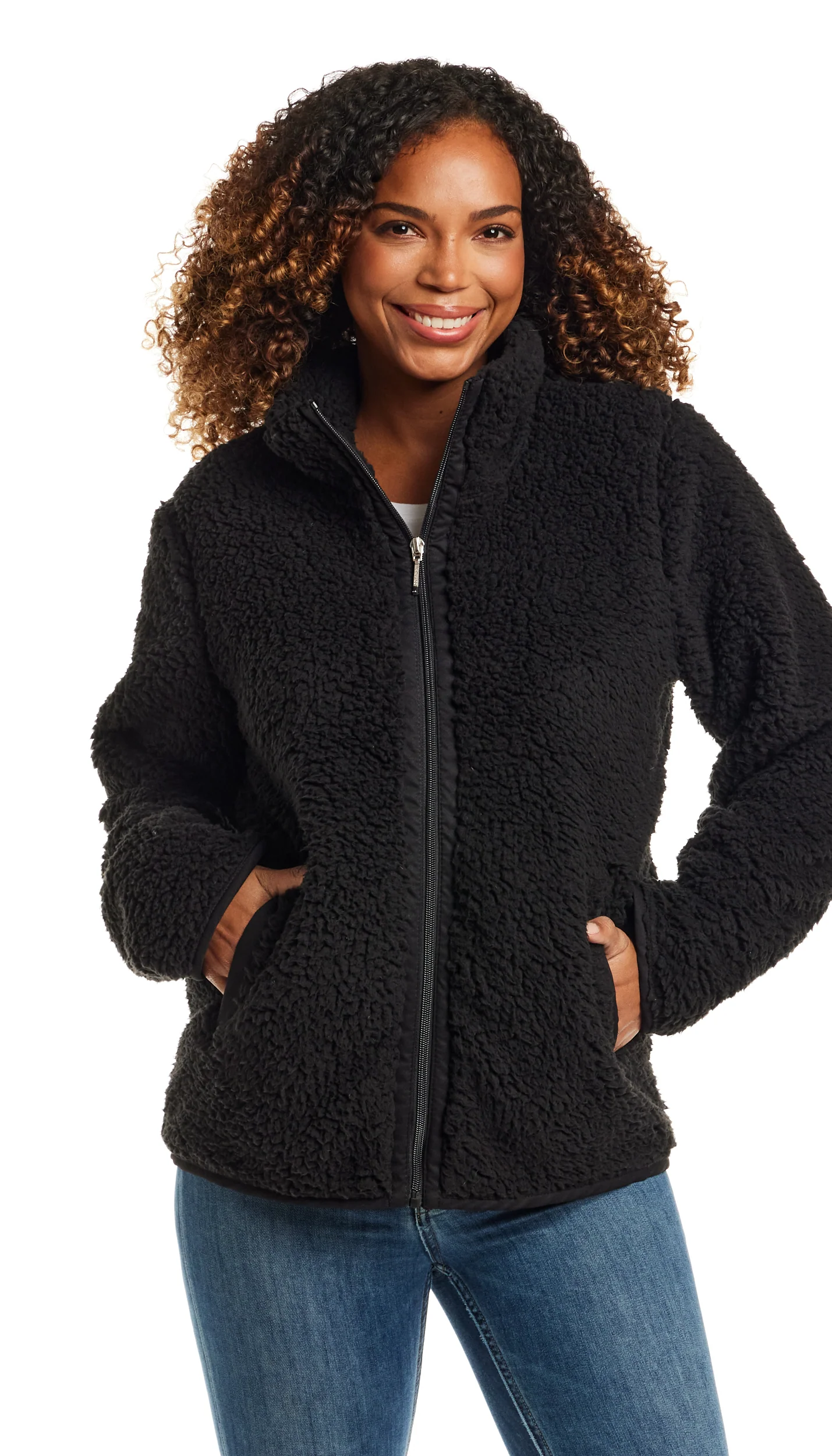 ZIPPER FRONT BONDED SHERPA FLEECE - Image 13