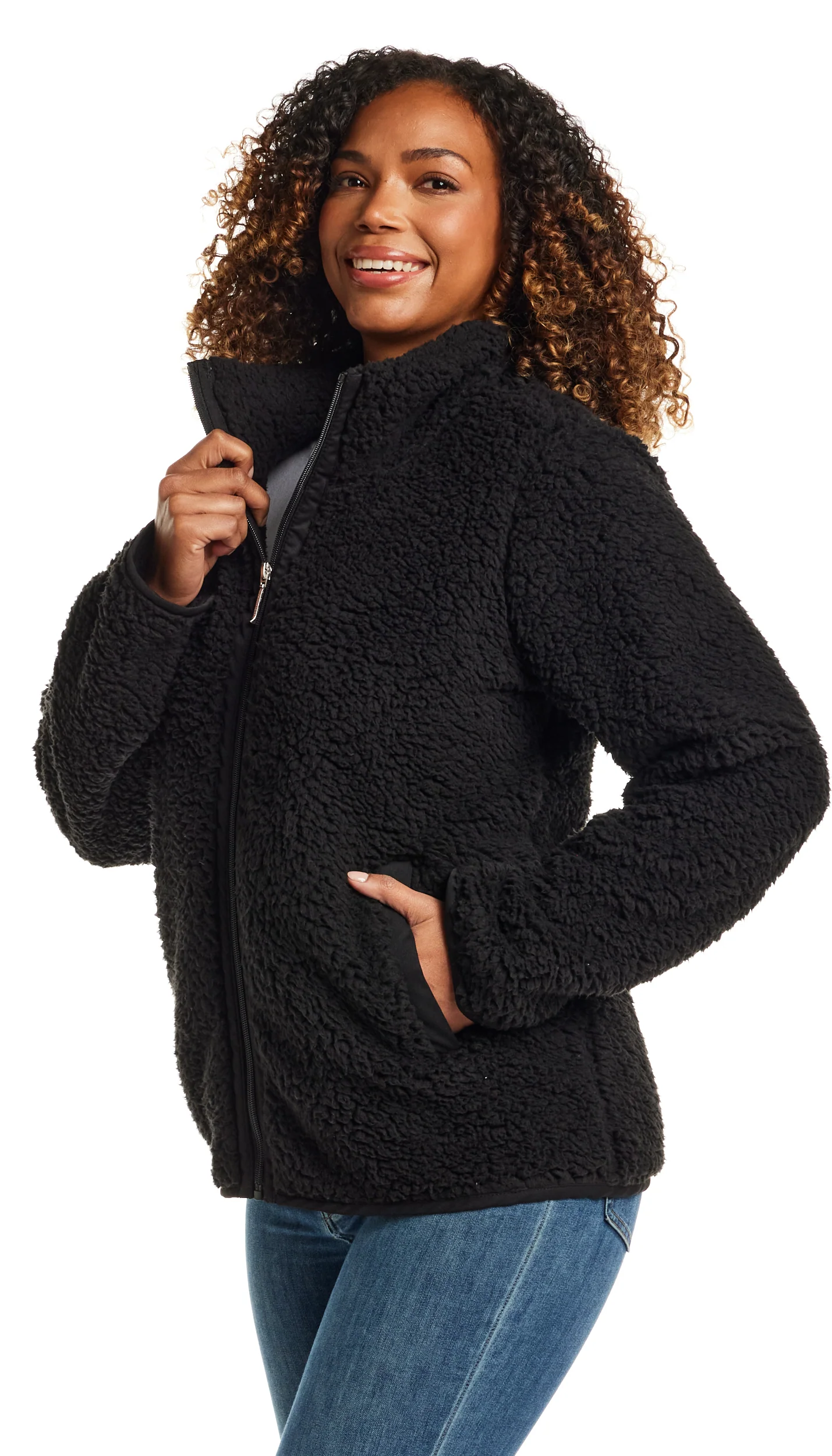 ZIPPER FRONT BONDED SHERPA FLEECE - Image 15