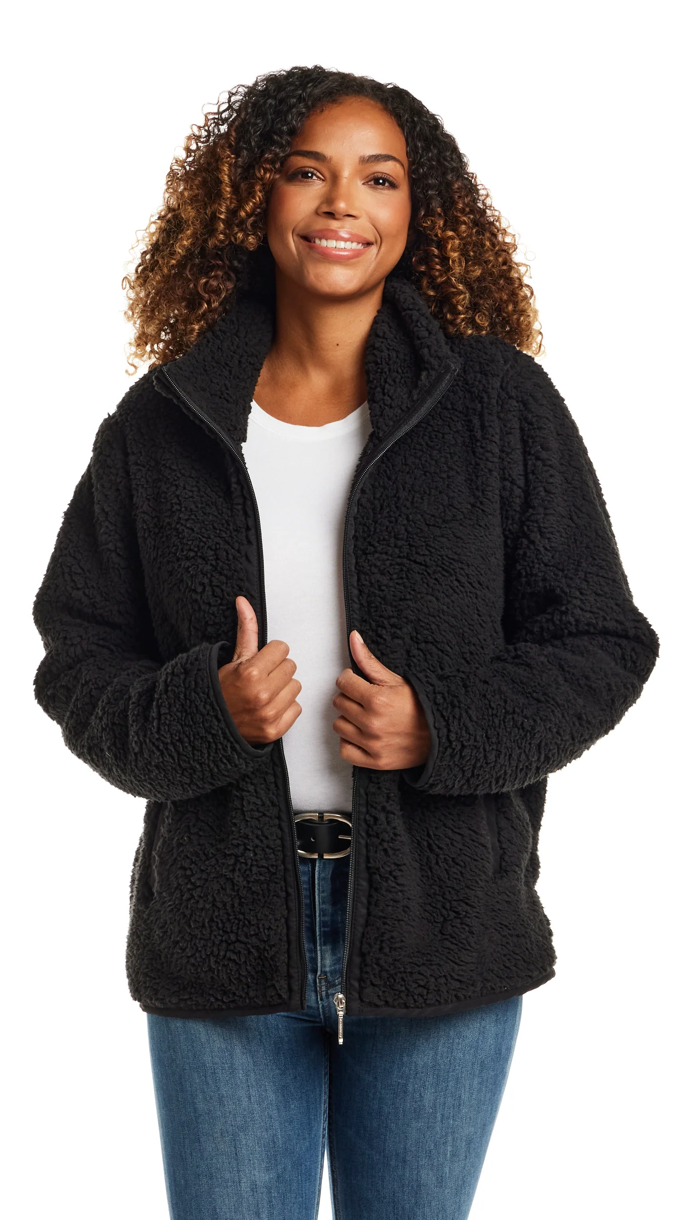ZIPPER FRONT BONDED SHERPA FLEECE - Image 18