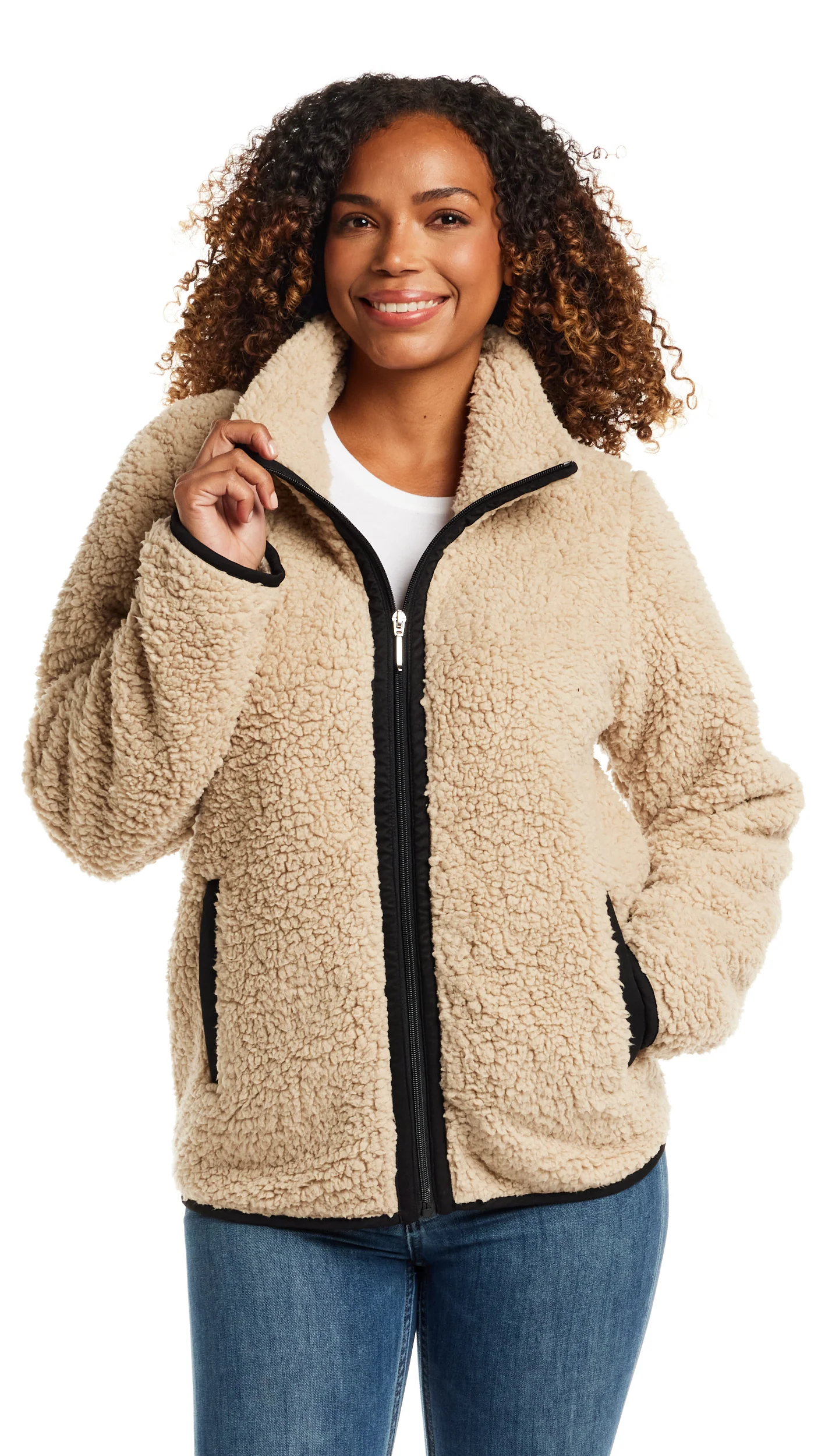 ZIPPER FRONT BONDED SHERPA FLEECE - Image 21