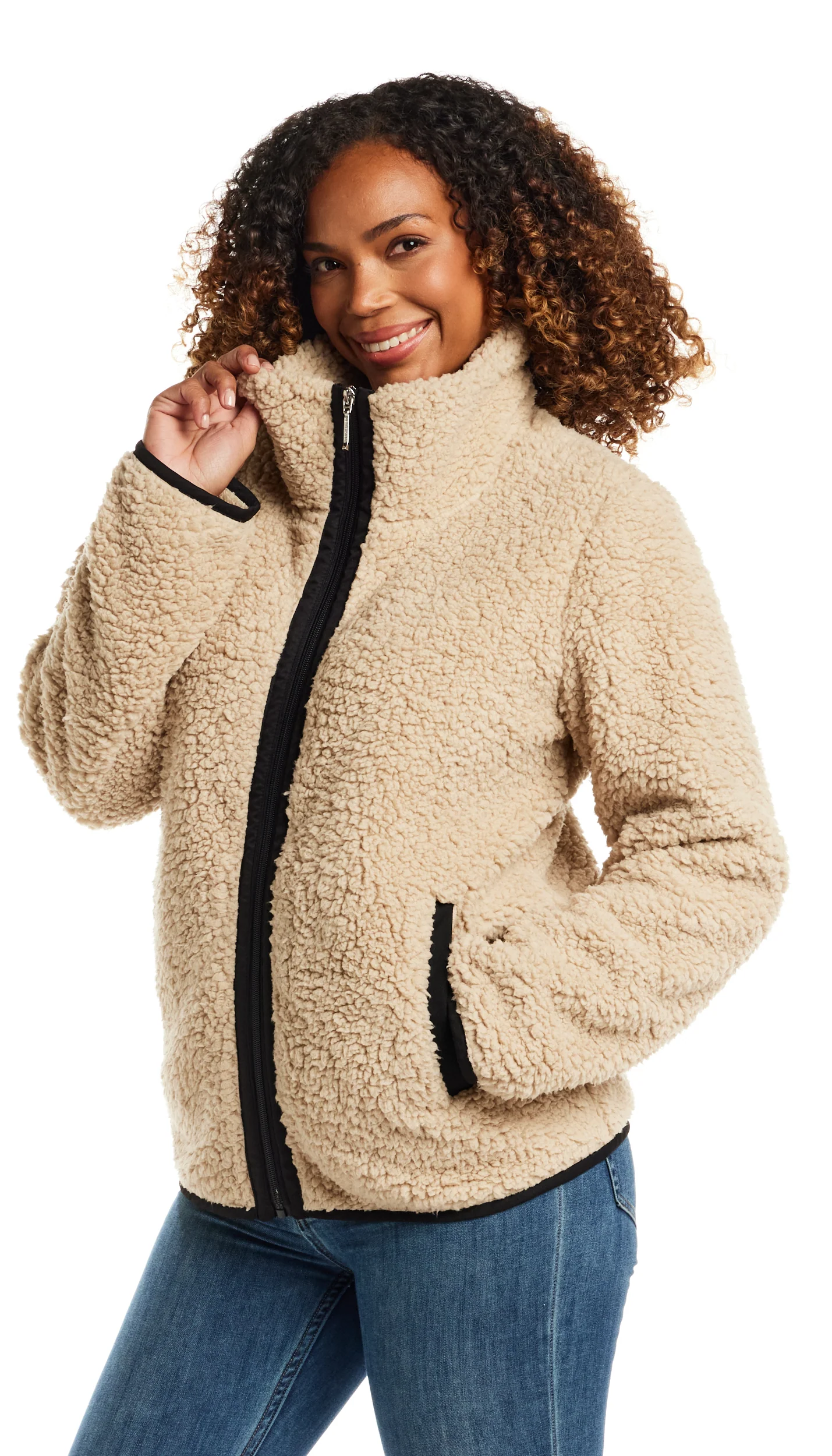 ZIPPER FRONT BONDED SHERPA FLEECE - Image 23