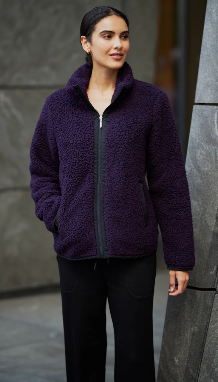 ZIPPER FRONT BONDED SHERPA FLEECE - Image 28