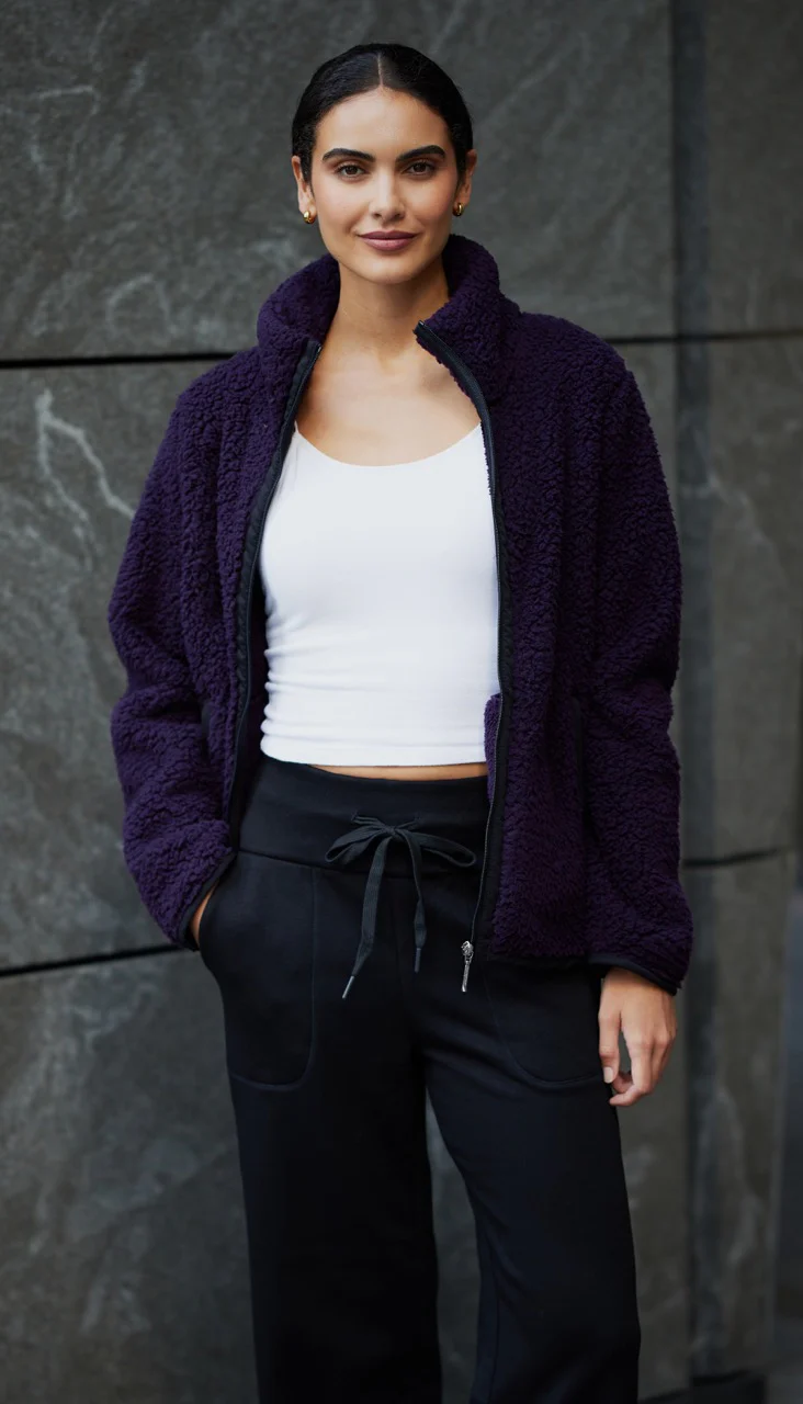 ZIPPER FRONT BONDED SHERPA FLEECE - Image 29