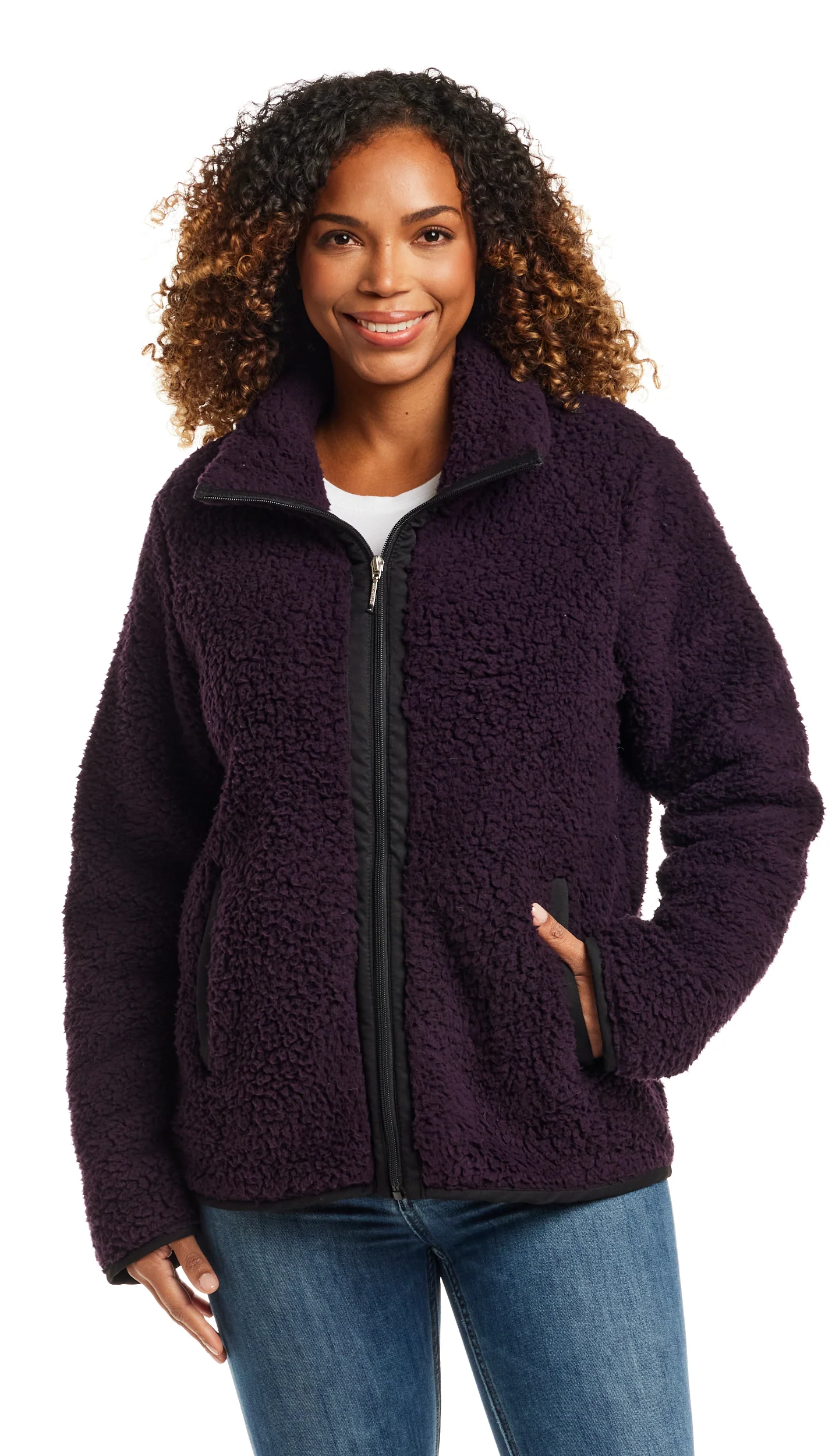 ZIPPER FRONT BONDED SHERPA FLEECE - Image 32