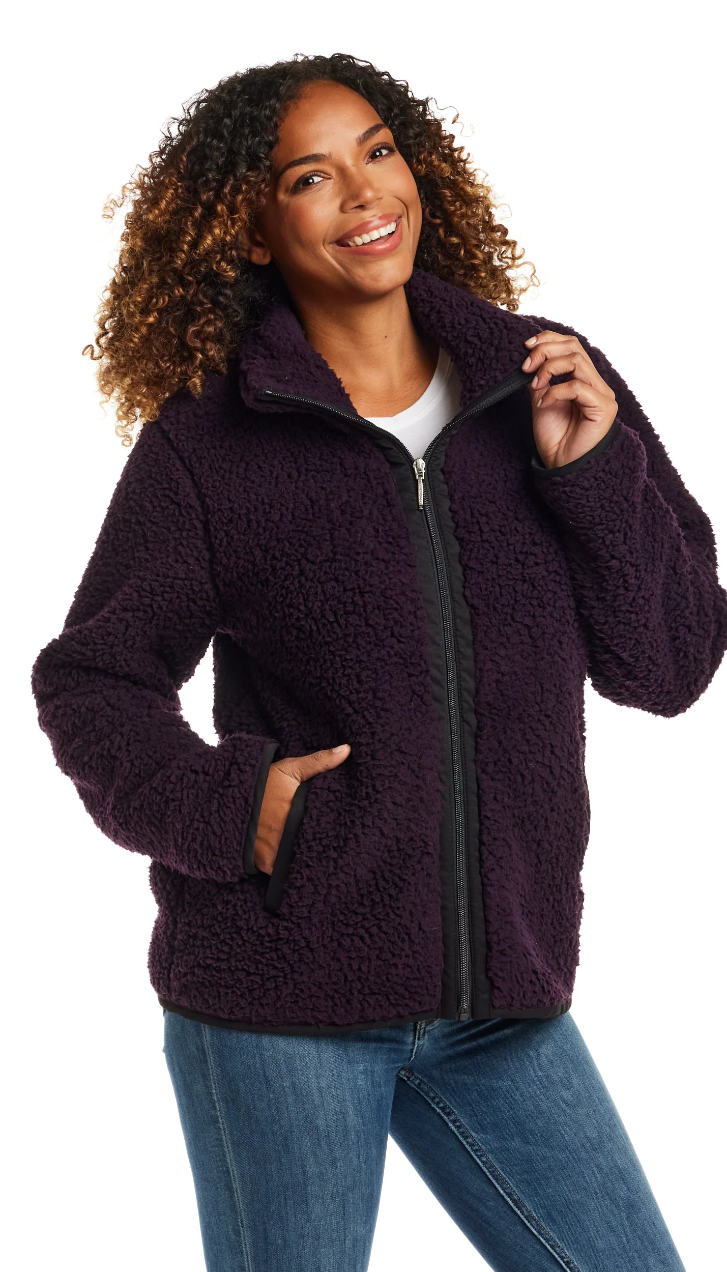 ZIPPER FRONT BONDED SHERPA FLEECE - Image 33