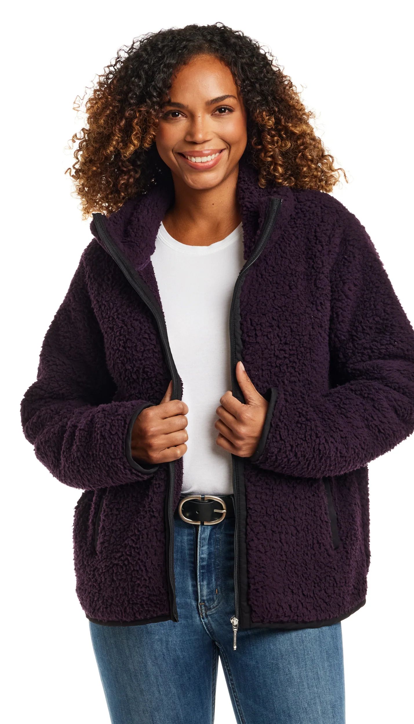 ZIPPER FRONT BONDED SHERPA FLEECE - Image 36
