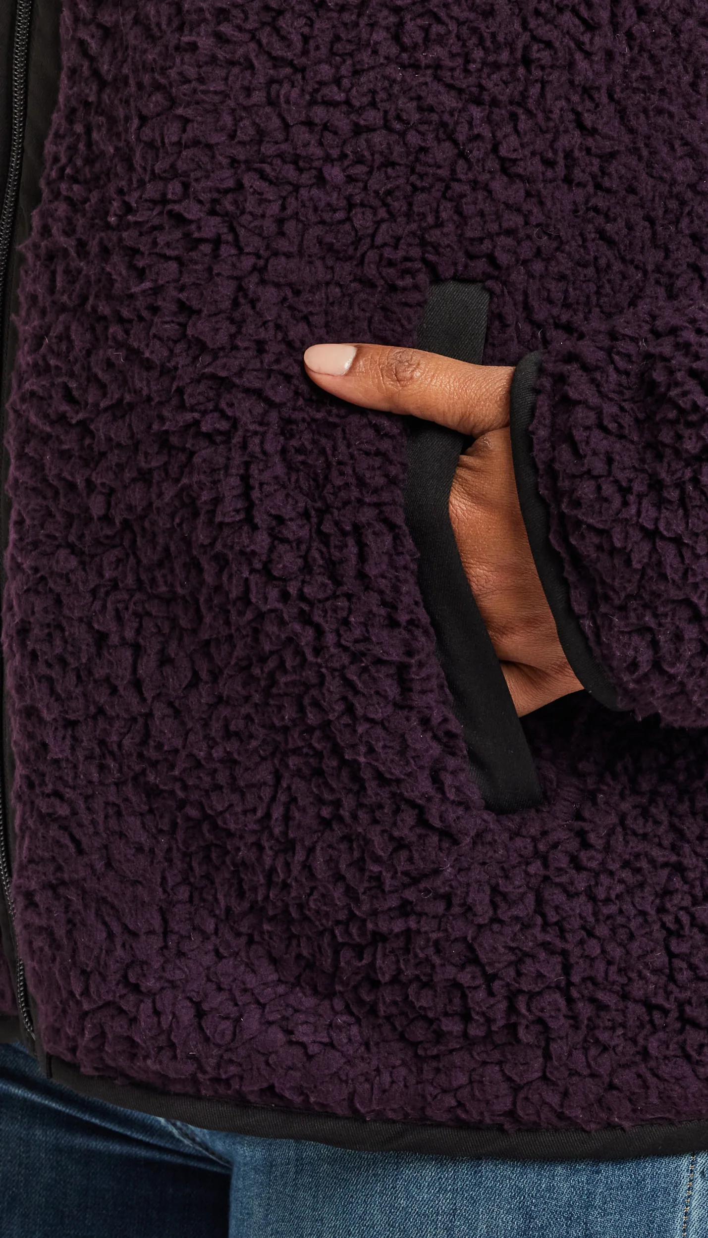 ZIPPER FRONT BONDED SHERPA FLEECE - Image 37