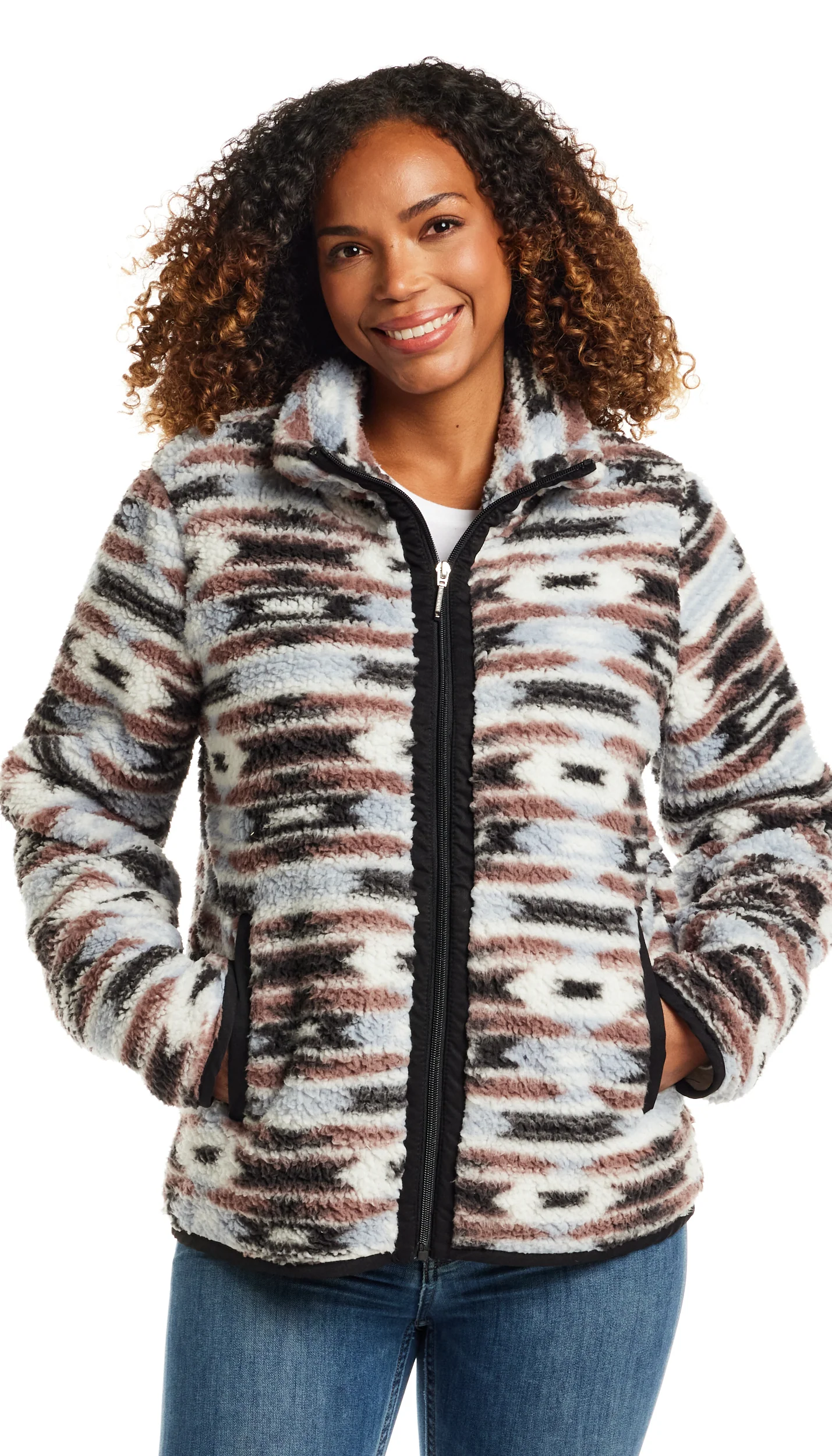 ZIPPER FRONT BONDED SHERPA FLEECE - Image 5